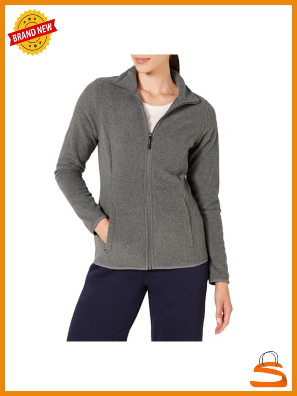 Women's Classic-Fit Full-Zip Polar Fleece Jacket Midweight Outerwear